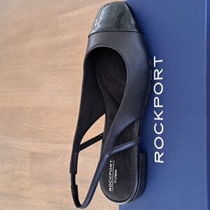 Rockport Sagey Slingback Ballet Flats - Color: Black - Size: 8.5 Wide